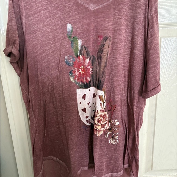 Mauve Cactus Maurice’s top - Picture 1 of 7